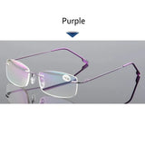 High Quality Titanium Frame Reading Glasses for Women and Men Anti Blue Light Presbyopia Eyewear with Diopter +1.0 To +4.0