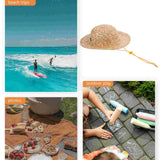 Children's Straw Hat Western Party Decorations Kids Hats Summer Beach Themed Favors with Brim