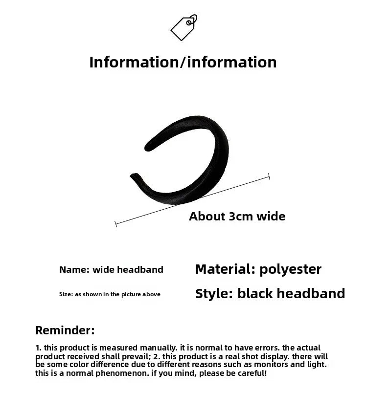 Korean Style Sponge Hairband Women's Fashionable Soft Versatile Headband Elegantly Designed Face Washing Popular Internet Red