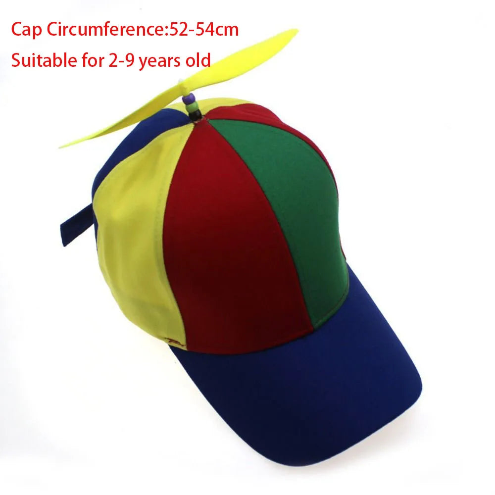Bamboo Dragonfly Rainbow Sun Cap Funny Adventure Dad Hat Snapback Hat Helicopter Propeller Design for Kids Boys Girls Adult