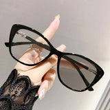 2025 Blue Light Blocking Myopia Glasses Women Men's Cat Eye Frame Photochromic Eyewear Minus Diopter Short-sight Eyeglasses