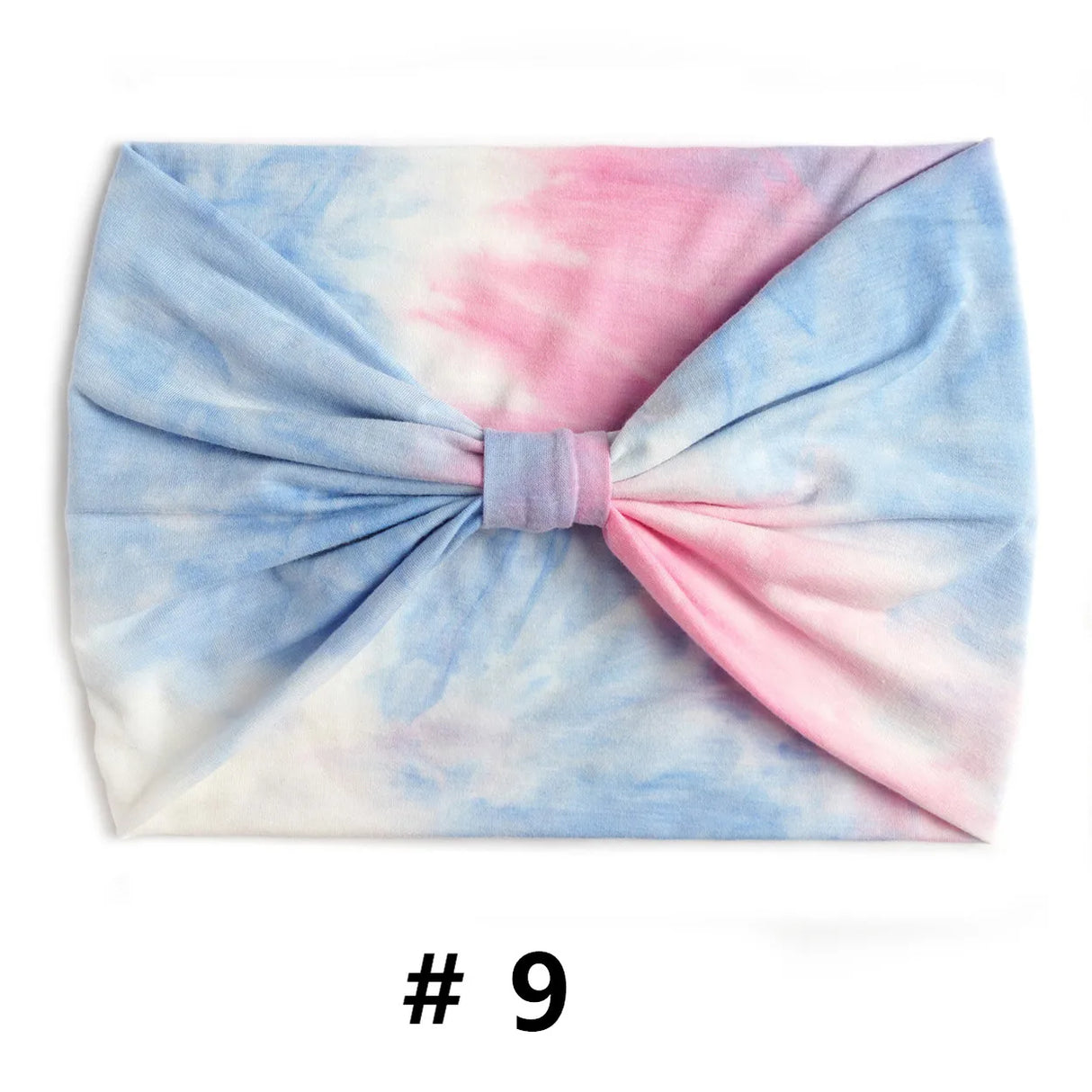 Tie Dye Headbands for Women Wide Turban Headwrap Knotted Vintage Hairbands Cotton Bandanas Bandage Headscarf Hair Accessories