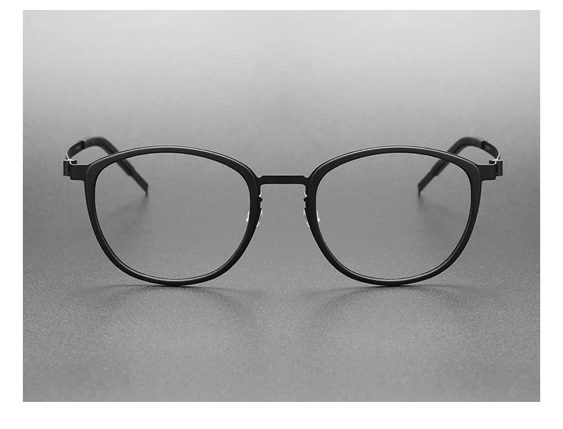 2023 Titanium Glasses Frame for Men Women Vintage Round Myopia Optical Eyewear Screwless Prescription Eyeglasses Frame Spectacle