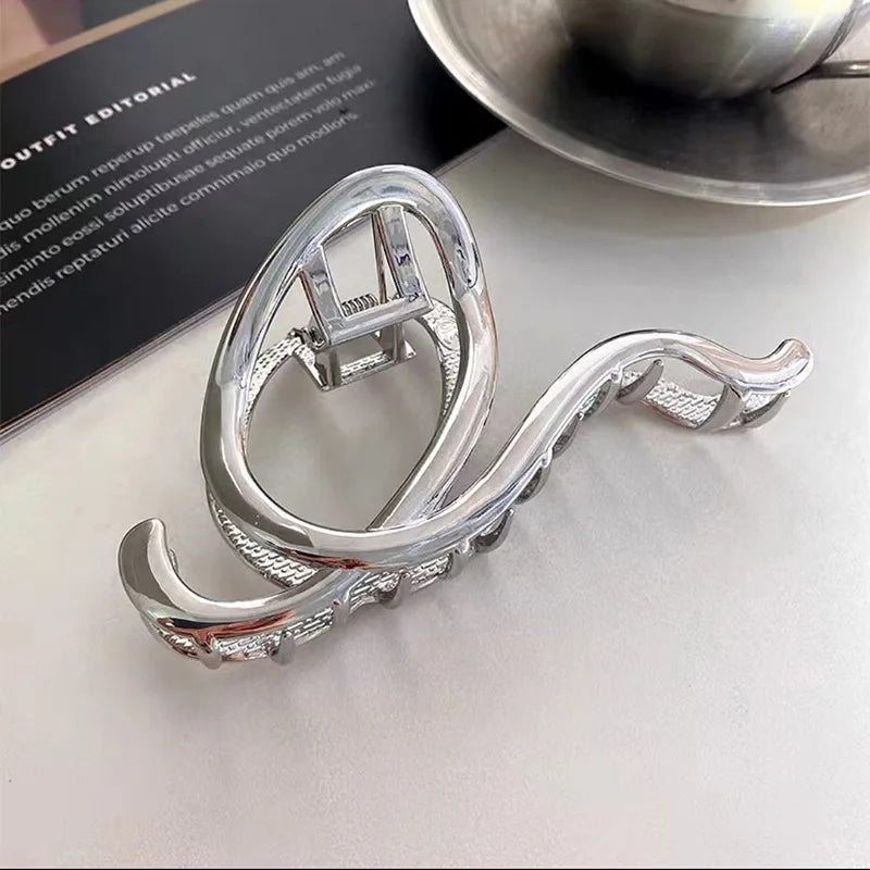 Woman Silver/Gold Irregular Hairpins Punk Style Metal Hair Claws Barrettes Women Hair Accessories Ponytail Hair Clips Headwear