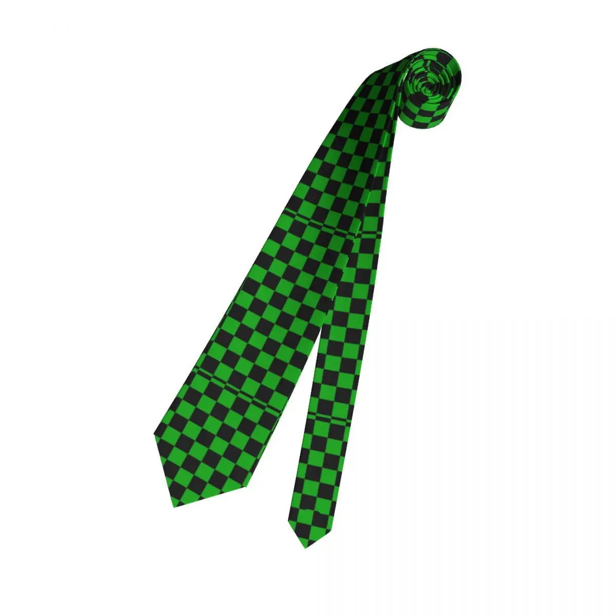 Black And Green Two Tone Tie Mod Checkers 8CM Design Neck Ties Gift Business For Men Shirt