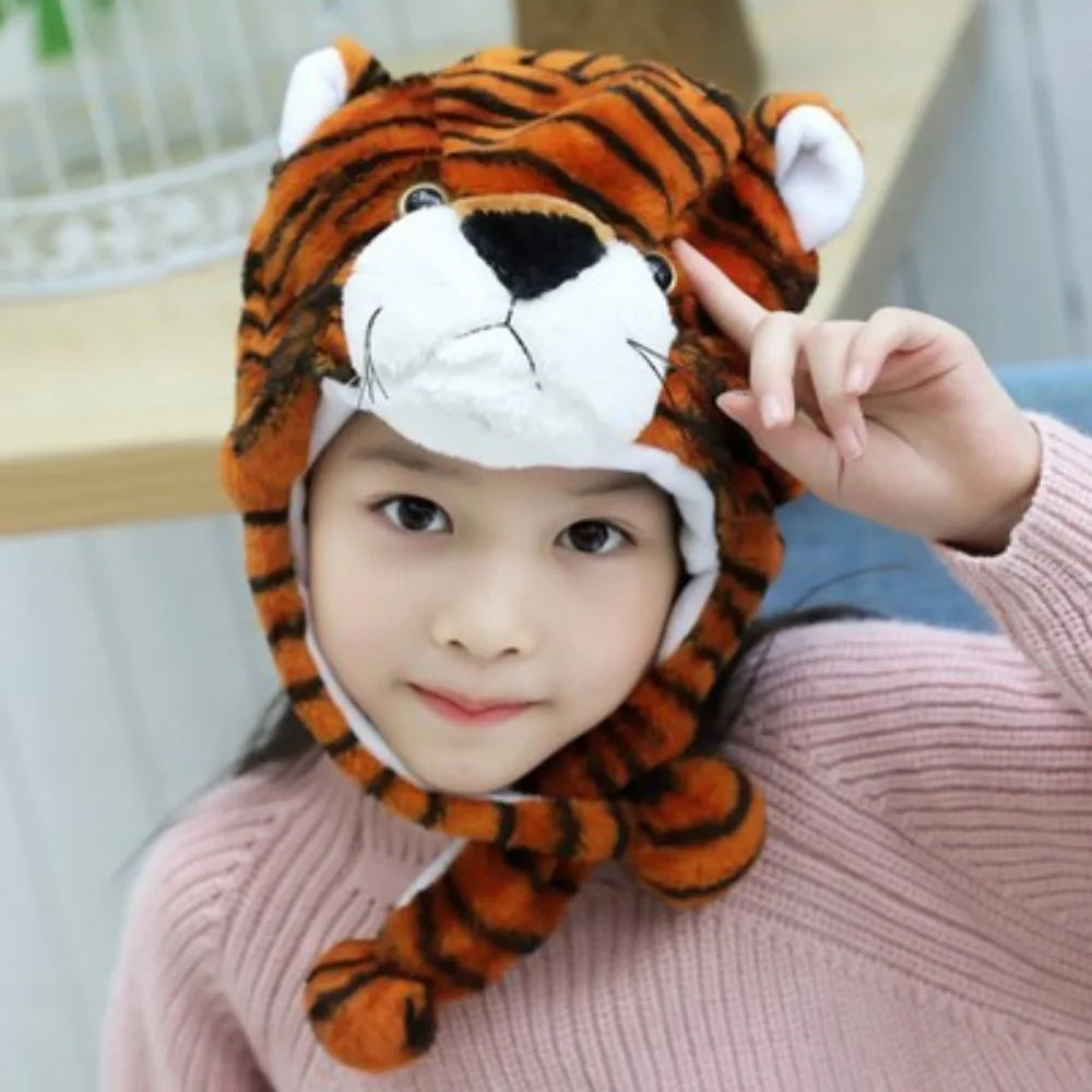 Cute Cosplay Costume Green Headgear Female Beanie Caps Cartoon Winter Autumn Hats Plush Hat Big Frog Eyes Hat Rabbit Bunny Ears