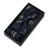 Bowtie Set For Men Gift Box Business Fashion Red Bow Tie Pocket Square Cufflinks Set Bowtie 3pcs For Wedding Hanky Cravatas Neck