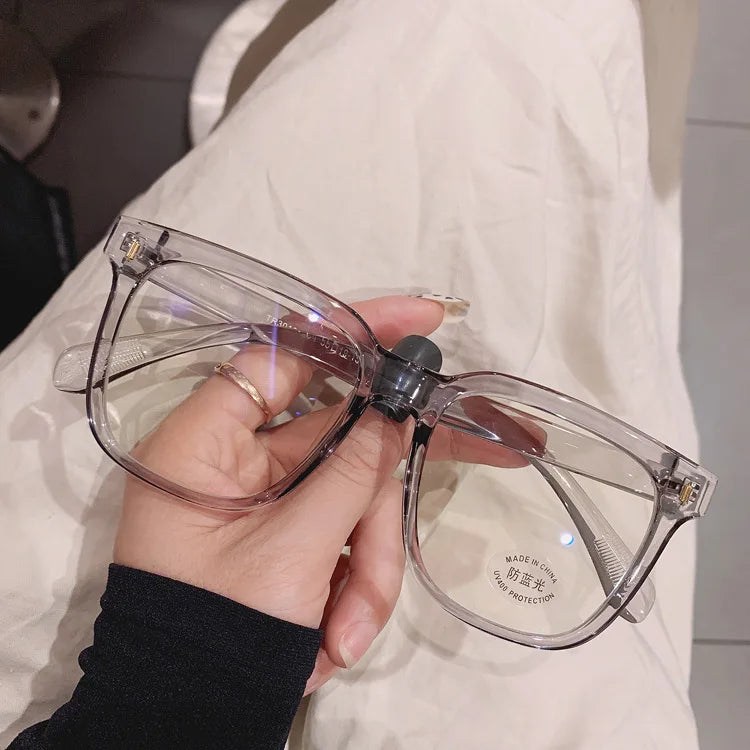New Clear Lens Near Sight Myopia Glasses Large Sqaure Minus Diopter Eyewear Fashion Ultralight Trendy Eyeglasses for Men Women