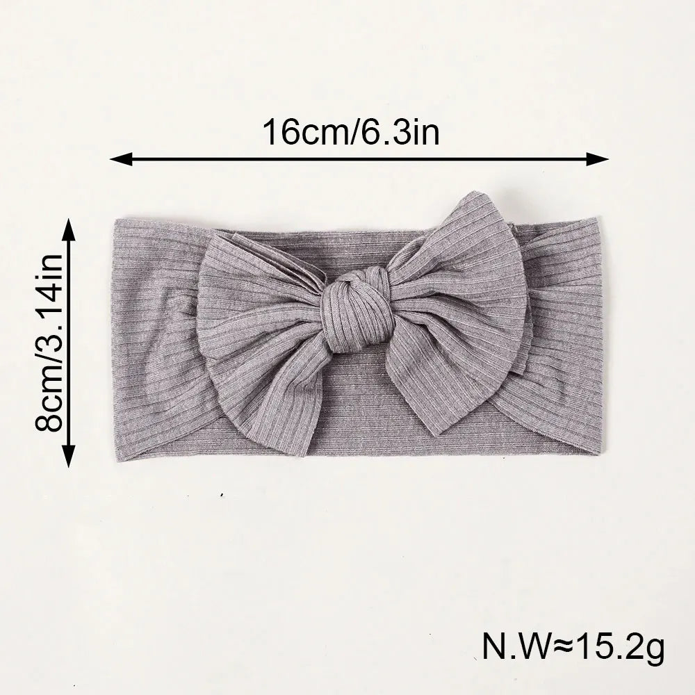 3Pcs/Lot Knit Baby Headband Bow Newborn Elastic Soft Nylon Headbands For Baby Girl Turban Infant Hair Accessories Kids Headwear
