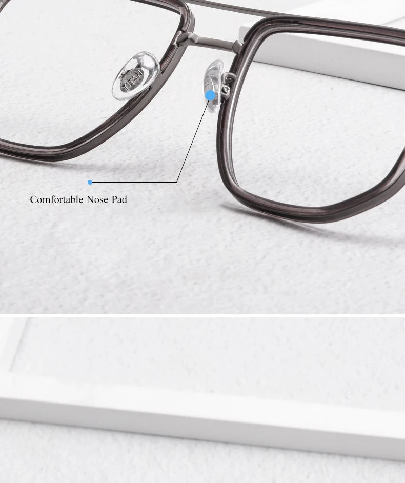 Vintage Titanium Eyeglasses Frame Men Square Myopia Prescription Glasses Women Retro Optical Luxury Brand Glasses Frame Eyewear
