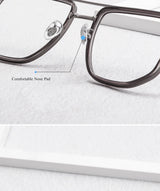 Vintage Titanium Eyeglasses Frame Men Square Myopia Prescription Glasses Women Retro Optical Luxury Brand Glasses Frame Eyewear