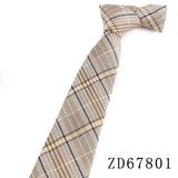 New Striped Ties For Men Women Cotton Neck Tie For Party Business Classic Plaid Neckties Wedding Groom Neck Tie Gifts