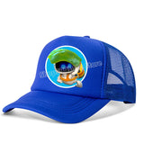 Astro Bot Kids Vintage Mesh Baseball Cap Adult Sun Hat Adjustable Breathable Sun Caps Summer Parents-child Hats Birthday Gifts