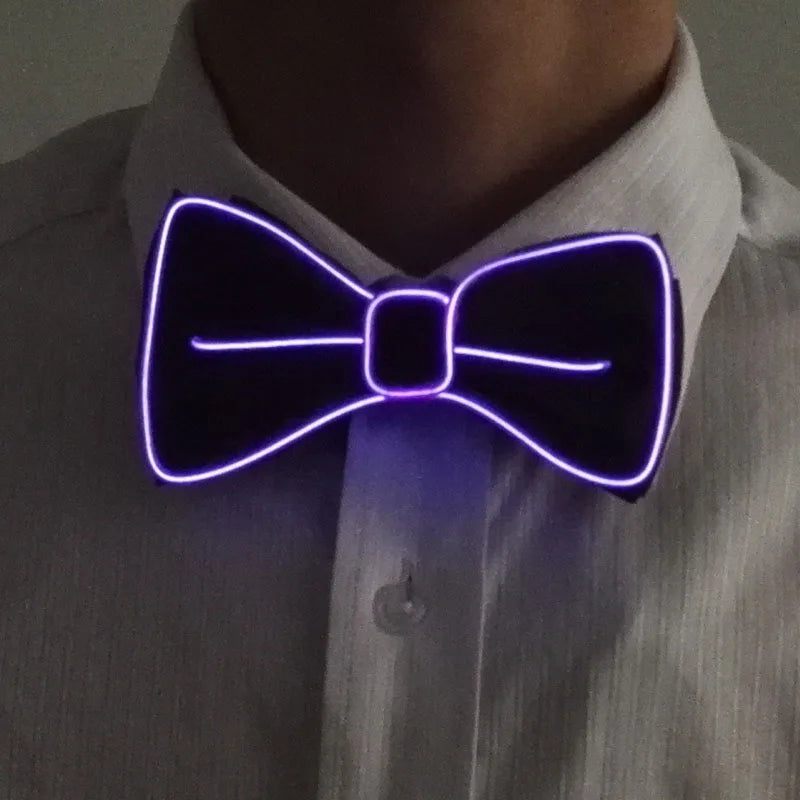 LED Acrylic Bow Tie Light up LED Men Bow Tie Luminous Bow tie Costume Men Ties DJ Dance Glow Decoration Novelty Gift LED Cravat