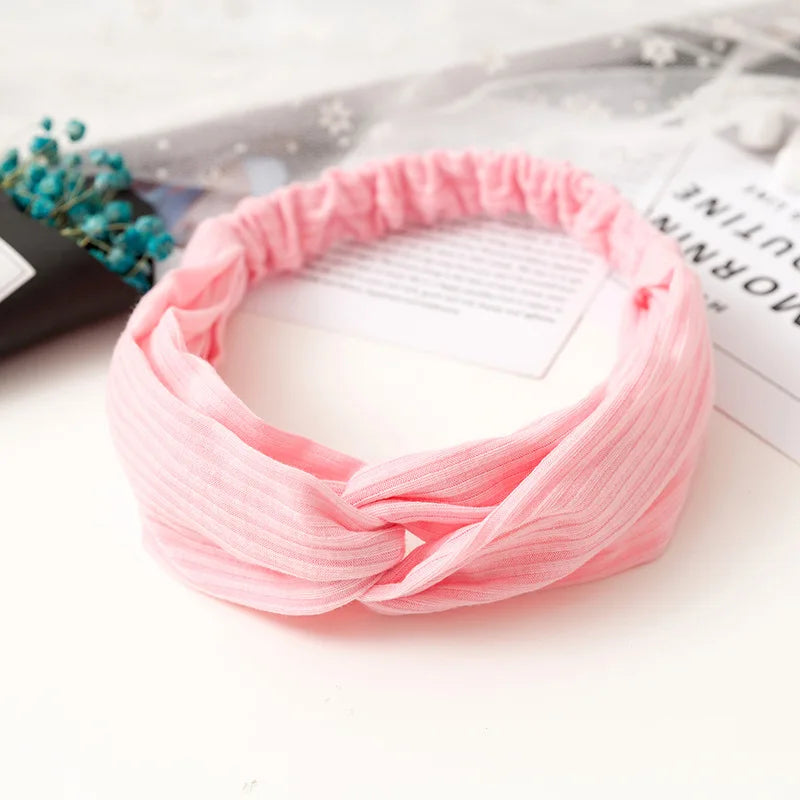 2024 New Design Fashion Women Summer Style Headbands Bohemian Girl Cross Turban Bandage Bandanas Hairbands Hair Accessories