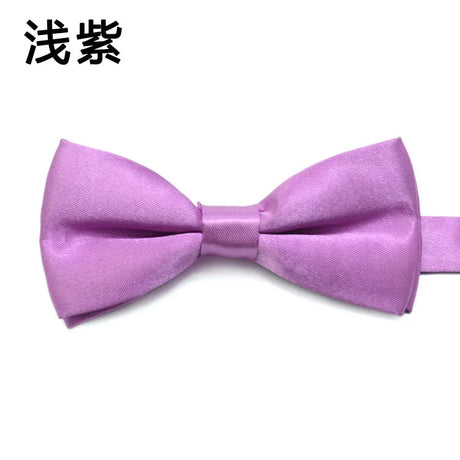 Fashion Kids Solid Color Bow Ties Imitation Silk Student Bowties Soft Black Red Butterfly Bowknot Wedding Party Cute Pet Cravat