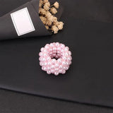 Handmade Pearl Bead Hair Ties Pearl Elastic Hairbands Beautiful Headwear Woman Fashionable Hair Accessories Korean Styling Tools