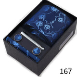 Men's Tie Gift Box With Neckties Handkerchiefs Cufflinks Tie Clips 6-Piece sets Group Business Wedding Festival Formal Ties