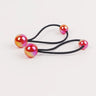 2pcs/lot Ponytail Ball Hair Ties For Girls Elastics Hairband Colorful Twin Bead Pom Balls Hair Rope Kids Hair Accessories