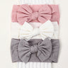 3Pcs/Lot Knit Baby Headband Bow Newborn Elastic Soft Nylon Headbands For Baby Girl Turban Infant Hair Accessories Kids Headwear