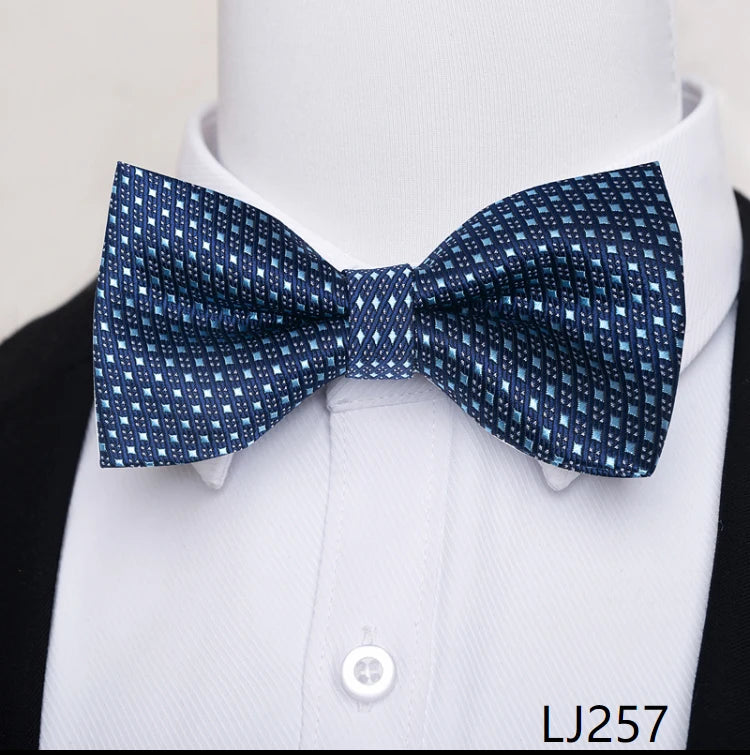 Fashion Brand Brand Silk Bow Tie Dark Blue Man Dot Wedding Accessories lover's day Fit Formal Party