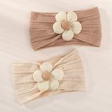 1Pc Baby Nylon Headscarf Astique Suitable Newborn Girl Flower Handmade Headband Elastic Hairband Turban Toddler Hair Accessories