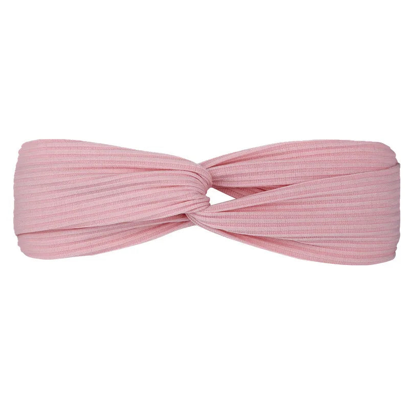 Headbands For Women Girls Top Knot Stretchy Headband Boho Twisted Criss Cross Hair Bands Knitted Cotton Turban Hair Accessories