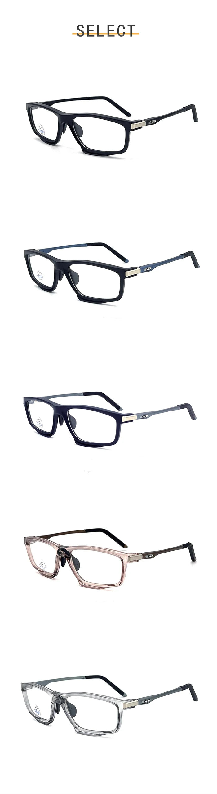 Aluminum Magnesium Leg Nearsighted Glasses Unisex Outdoor Sports Driving Shortsighted Prescription Eyeglasses 0 -0.5 -1.0 To -4
