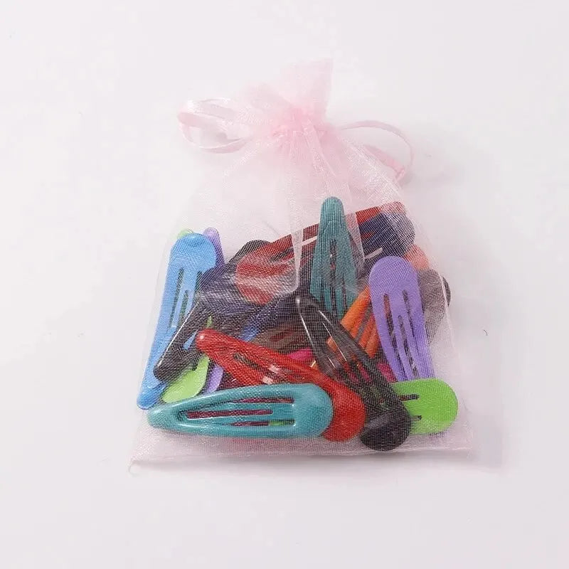 10-40Pcs/pack Colors Hair Clips For Women Girls Fashion Solid Kids Hair Accessories Snap Metal Barrettes Hairpins Clip Bobby Pin