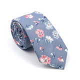 New Men's Floral Neck Ties Casual Cotton Slim Tie Skinny Wedding Party Suit Collar Flower Neckties Gravata Accessories Gift