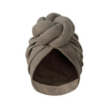 New Pre-Made Knotted Turban Hat Suede Head Wraps Elegant Pleated Beanies Headscarf For Women Turban