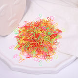 500Pcs/Set Girls Colourful Elastic Disposable Soft Rubber Band Hair Tie Headband Children Ponytail Holder Bands Kids Accessories