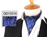 Ascot Tie Cravat Luxury Mens dots Neck Tie Self Tie  for Men Wedding Necktie