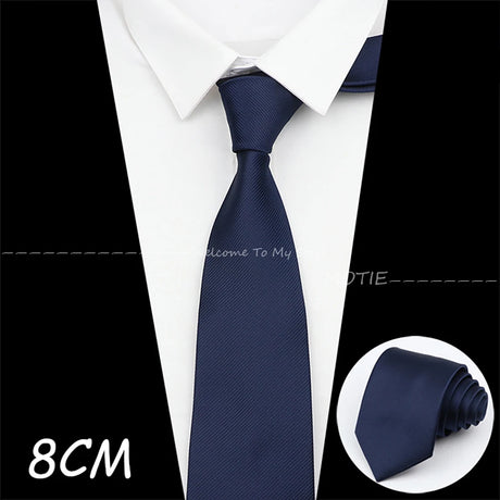 Gracefully Solid Color Polyester Neckties Brown 8 CM Ties For Wedding Party Daily Shirt Suit Cravats Accessories Decoration Gift