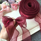 5M 55mm Fishtail Yarn Organza Ribbon for DIY Bow Hair Ornament Bouquet Gift Wrapping Wave Silk Organza Ribbons Lace Fabric