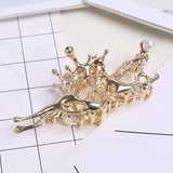 Geometric Claw Clips Women Large Metal Silver Color Korean Fashion Shark Hair Clips Girls Grab Clamps Hair Accessories
