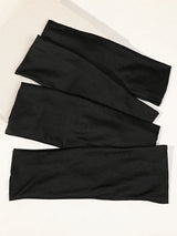 4Pcs Black Twist Knotted HeadBands Boho Stretchy Hair Band Non Slip for Girl Turban Plain Headwrap Yoga Workout Hair Accessories