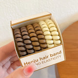 Nylon Rubber High Elastic Hair Bands Hair Ties Women Girls Candy Basic Ponytail Holder Scrunchies Gum Ropes Hair Accessories Set