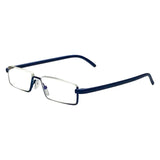 Men Women Metal Blue Light Blocking Reading Glasses with Case TR90 Half Frame HD Prescription Eyewear Presbyopia Diopter