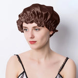 Large 100 Silk Sleeping Cap For Women Hair Bonnets Head Cover Hair Loss Hats Luxury Silk Bonnets Night Hair Wrap Mulberry Silk