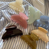 Elegant Acetate Hair Claw Medium Size Sweet Hair Clip Shark Clip Women Hair Accessories Headwear