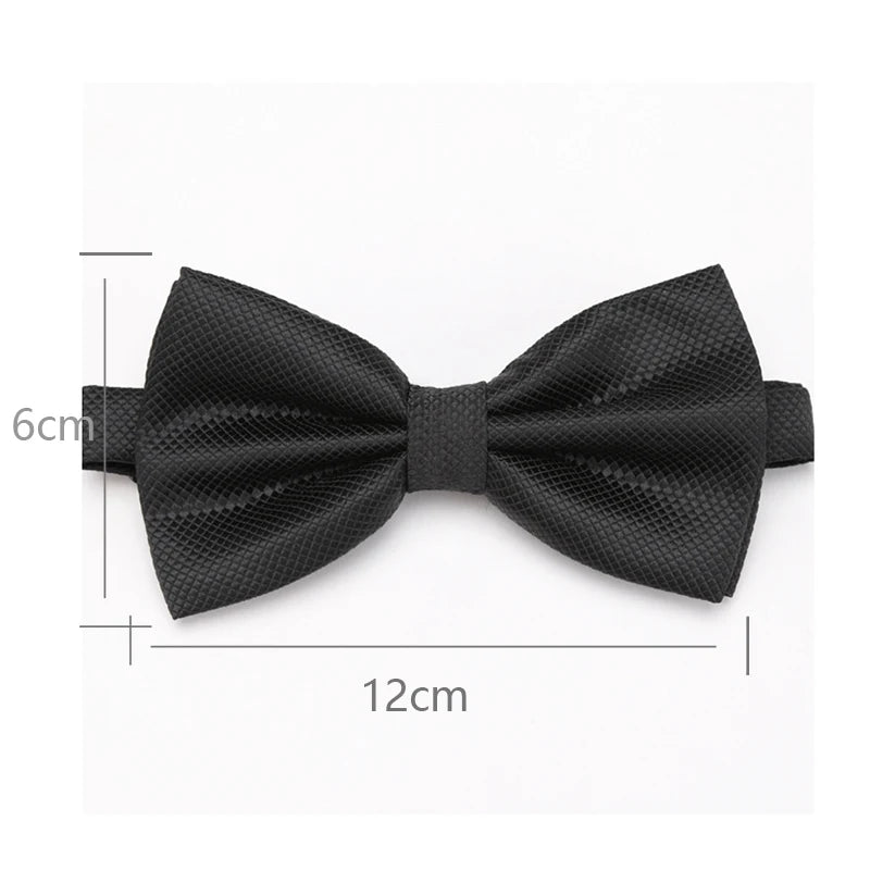 Men Bowtie Fashion Butterfly Party Wedding Bow Tie for Boys Girls Candy Solid Color Bowknot  Accessories black Bowtie