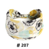 Leopard Print Headbands for Women Wide Boho Turban Head Wraps Cotton Knotted Elastic Hairbands Non Slip Workout Hair Accessories