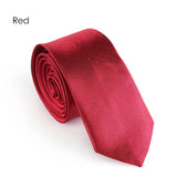 Fashion Casual Slim Plain Mens Solid Skinny Neck Party wedding Tie Silk Necktie