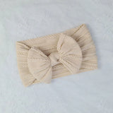 3Pcs Solid Color Baby Headband Bow Children Hair Band Elastic Nylon Newborn Headbands Soft Turban Headwrap Kid Hair Accessories