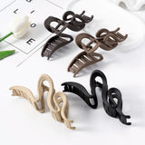 13cm Acrylic Hair Clips For Women Hairpin Matte Wave Hair Claw Clip Ponytail Hair Accessories Girls Headwear Barrettes 4 Colors
