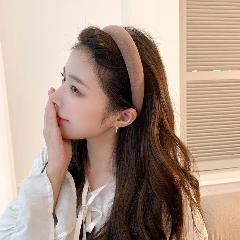 New Fashion Women's Thick Sponge Headband Wide Brim Hairband Elegant Headband Makeup Face Wash Headband Fashion Hair Accessories