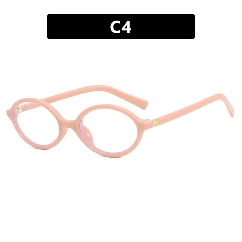 Oval Small Frame Retro Female Korean Plain Glasses Anti-blue Light Eyeglasses Eye Protection Ladies Optical Spectacle Eyeglass