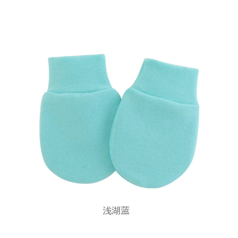 Newborn Baby Hat with Gloves Autumn Winter Warm Cotton Kids Beanies Stuff Children Accessories Infant Nightcap 0-6 Months Babies