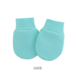 Newborn Baby Hat with Gloves Autumn Winter Warm Cotton Kids Beanies Stuff Children Accessories Infant Nightcap 0-6 Months Babies